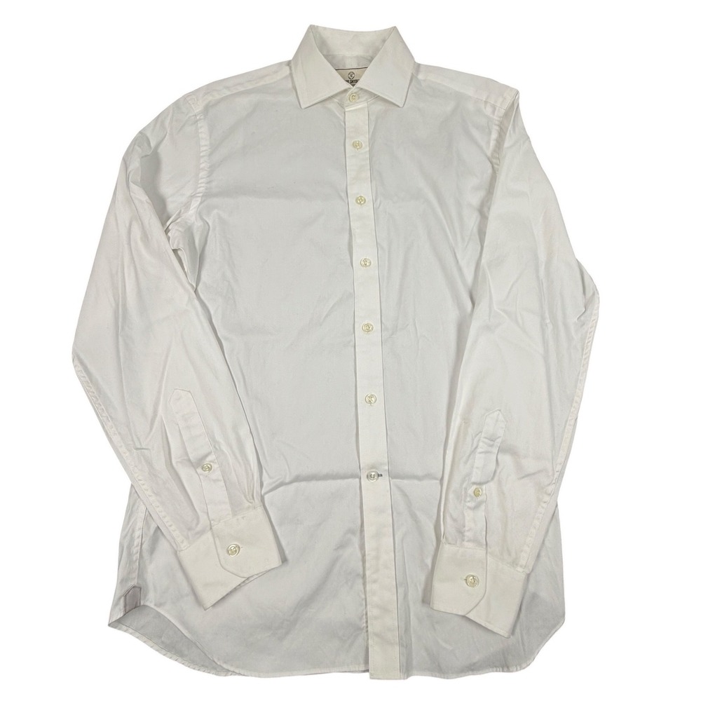 Todd Snyder Button Down Shirt Mens 15.5 34/35 White Cotton Long Sleeve